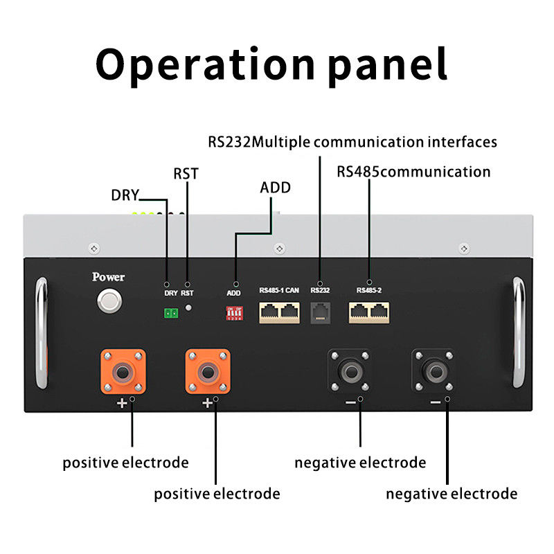 PowerWall 51.2V 100Ah แบตเตอรี่ที่เก็บพลังงานในบ้านสําหรับการจัดหาพลังงานระยะยาว