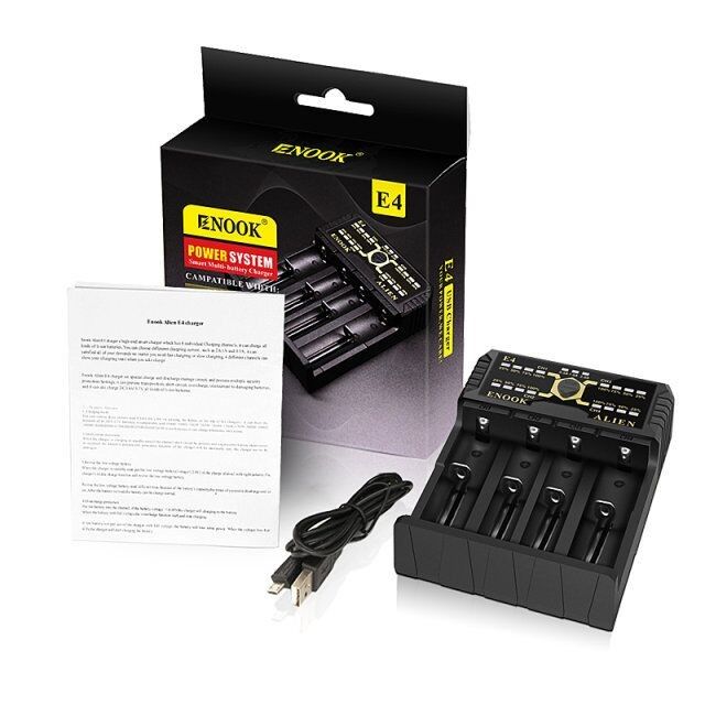 Enook E4 Li-ion แบตเตอรี่ชาร์จชาร์จกับ Ake ชาร์จ DC 3.6V / 3.7V