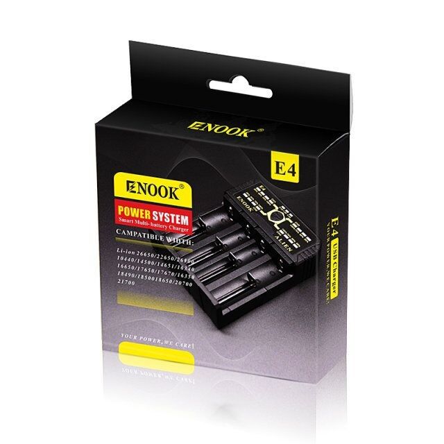 Enook E4 Li-ion แบตเตอรี่ชาร์จชาร์จกับ Ake ชาร์จ DC 3.6V / 3.7V
