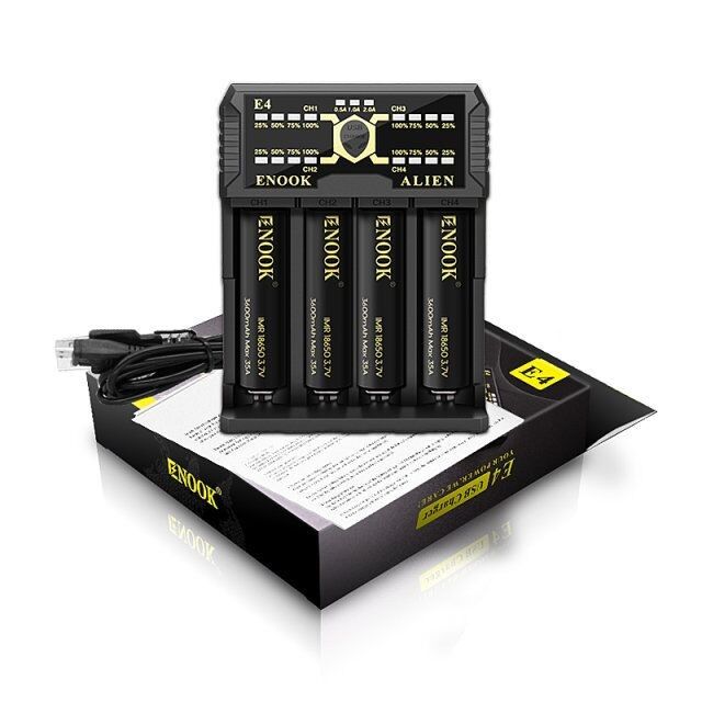 Enook E4 Li-ion แบตเตอรี่ชาร์จชาร์จกับ Ake ชาร์จ DC 3.6V / 3.7V