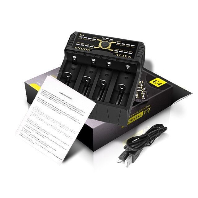Enook E4 Li-ion แบตเตอรี่ชาร์จชาร์จกับ Ake ชาร์จ DC 3.6V / 3.7V
