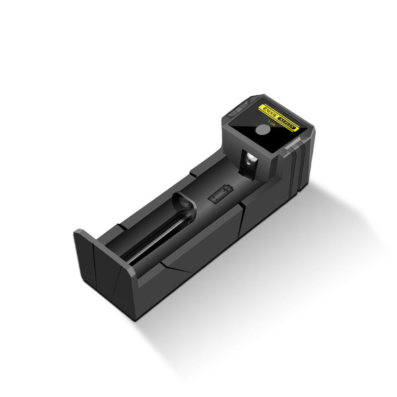 เครื่องชาร์จแบตเตอรี่ลิทธิียมออนแบบสล็อตเดียว 1.0A ปัจจุบัน USB 18650 เครื่องชาร์จแบตเตอรี่เร็ว