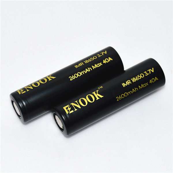Enook อัตราการปล่อยไฟฟ้าสูง 18650 แบตเตอรี่โลก Enook 18650 2600mAh 40A 18650 แบตเตอรี่ไอออนลิธีਅਮ