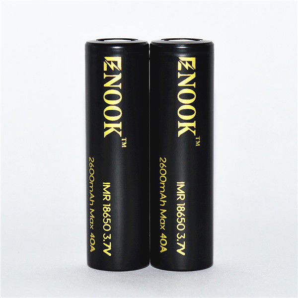 Enook อัตราการปล่อยไฟฟ้าสูง 18650 แบตเตอรี่โลก Enook 18650 2600mAh 40A 18650 แบตเตอรี่ไอออนลิธีਅਮ