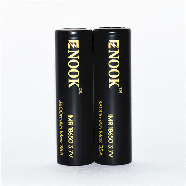 อัตราการปล่อยไฟฟ้าสูง 3600mAh แม็กซ์ 35A 18650 แบตเตอรี่ชาร์จใหม่ 3.7V แบตเตอรี่ไอออนลิเดีย