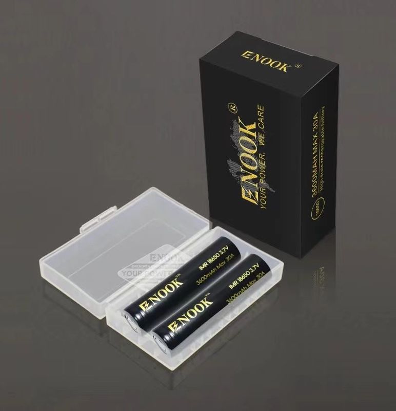 18650 เซลล์แบตเตอรี่ไอออนลิเดียมที่สามารถชาร์จใหม่ได้ 3.7V 3600mAh แบบบนเรียบ