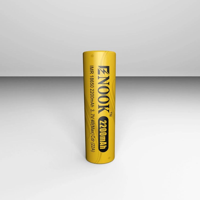 Doublepow ราคาปลีก 18650 3.7V 2200mah แบตเตอรี่ชาร์จใหม่ เซลล์ 40A 3.7V mod 18650 แบตเตอรี่ลิตยอนสีเหลือง
