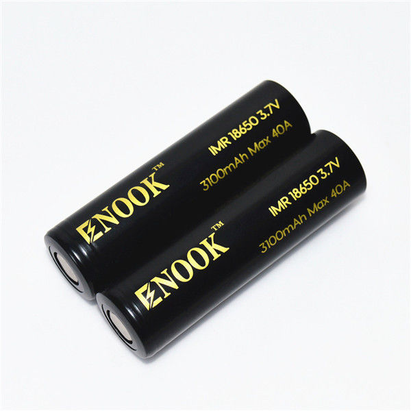 3100mAh 3.7V 18650 แบตเตอรี่ Li Ion 40A แบตเตอรี่ชาร์จใหม่