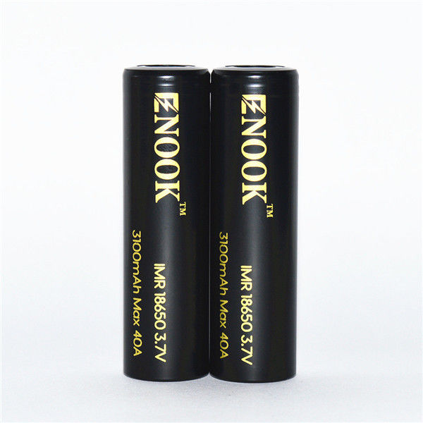 3100mAh 3.7V 18650 แบตเตอรี่ Li Ion 40A แบตเตอรี่ชาร์จใหม่