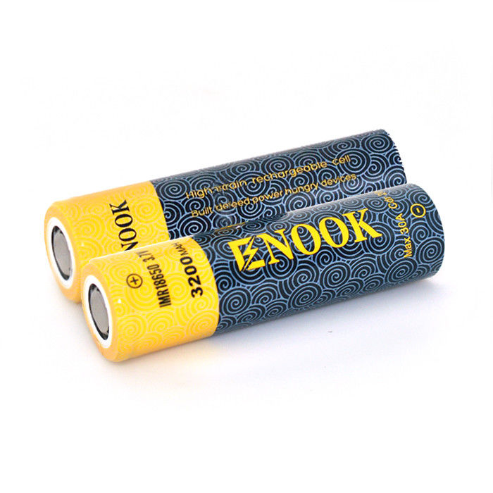 18650 เซลล์แบตเตอรี่ลิทธิียมไอออน 3200mAh 3.7V อัตราการปล่อยไฟฟ้าสูง สําหรับคอมพิวเตอร์
