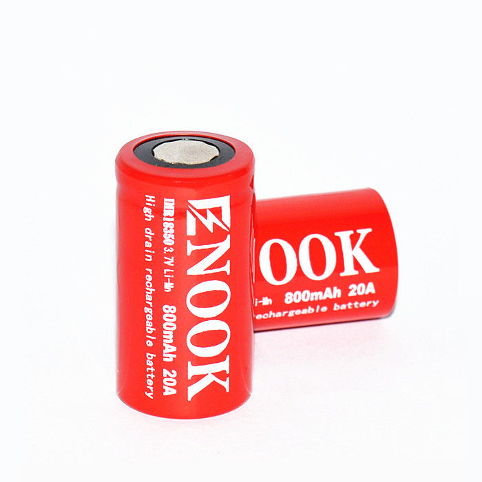 แบตเตอรี่ Li-Ion 800mAh 20amp 18350 Li Mn แบตเตอรี่สําหรับไฟฟัน