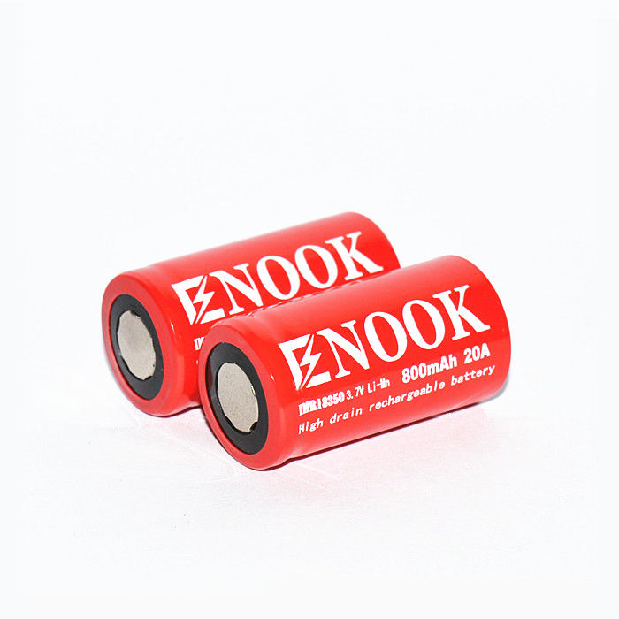แบตเตอรี่ Li-Ion 800mAh 20amp 18350 Li Mn แบตเตอรี่สําหรับไฟฟัน