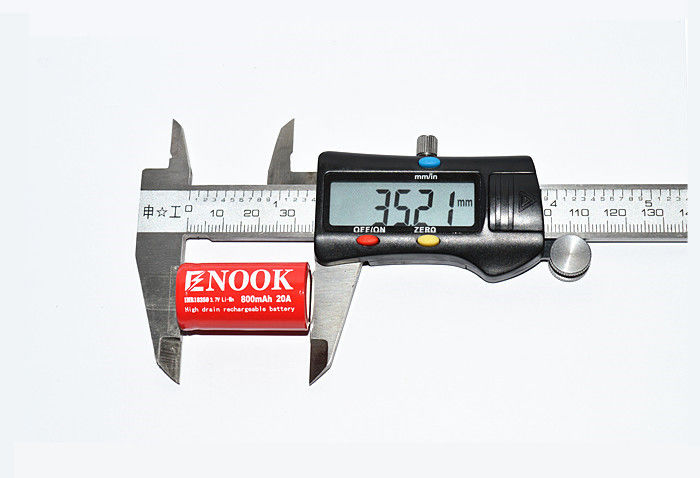 แบตเตอรี่ Li-Ion 800mAh 20amp 18350 Li Mn แบตเตอรี่สําหรับไฟฟัน