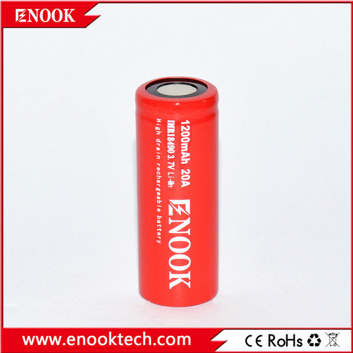 18490 1200mAh 20A 3.7V จักรยานไฟฟ้า แบตเตอรี่ชาร์จได้ เซลล์ชั้นราบ ประเภท