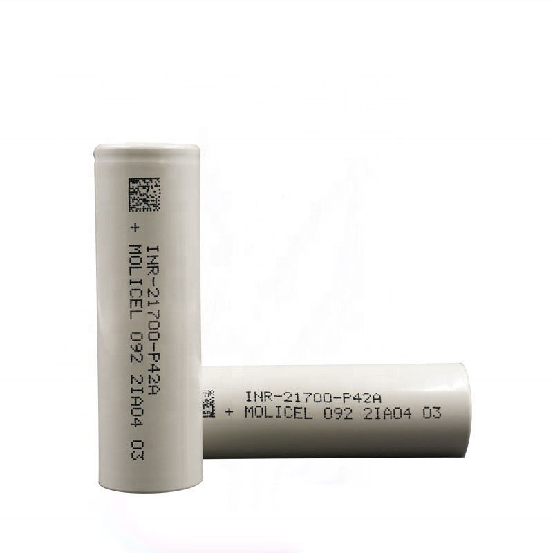 โมลิเซล P42A แบตเตอรี่ไอออนลิตยูม เซลล์ 4200mAh 45A 3.7V 21700 แบตเตอรี่ไอออนลิเดียม