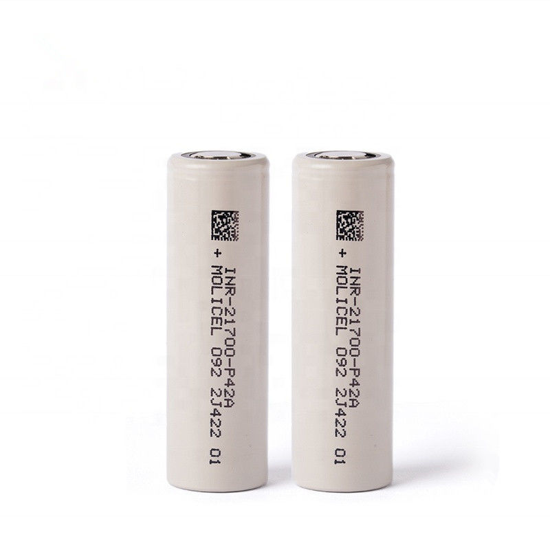 โมลิเซล P42A แบตเตอรี่ไอออนลิตยูม เซลล์ 4200mAh 45A 3.7V 21700 แบตเตอรี่ไอออนลิเดียม