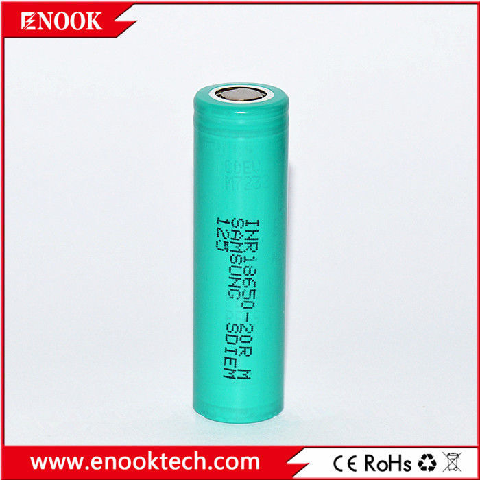 ในคลัง 18650 samsung 20R 3.7v 2000mah 18650 แบตเตอรี่ลิทธิียมไอออนที่สามารถชาร์จใหม่ได้ สําหรับ แบตเตอรี่แพ็ค