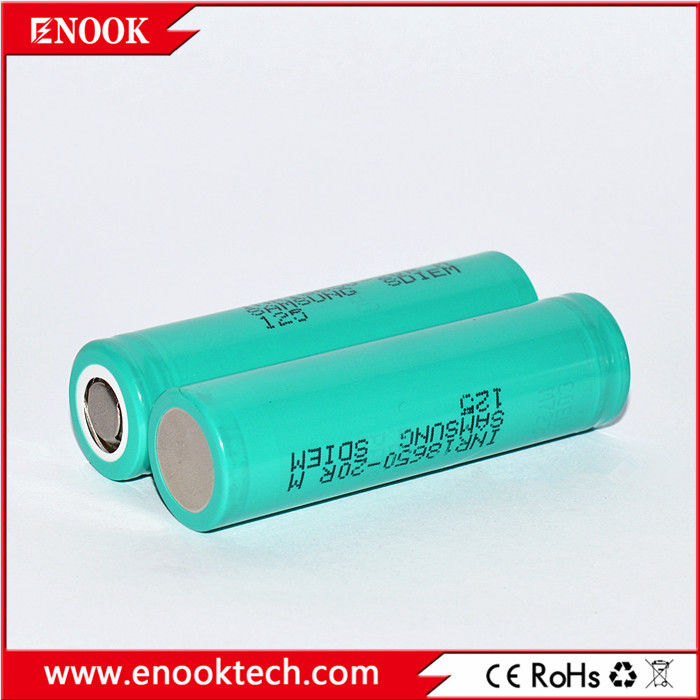 ในคลัง 18650 samsung 20R 3.7v 2000mah 18650 แบตเตอรี่ลิทธิียมไอออนที่สามารถชาร์จใหม่ได้ สําหรับ แบตเตอรี่แพ็ค