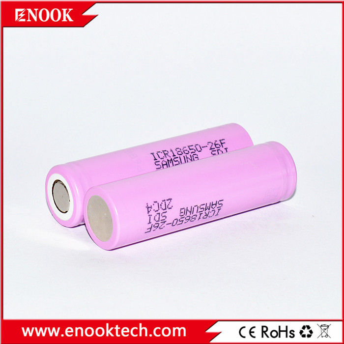 ICR18650 2200 mAh samsung-26F 3.7V แบตเตอรี่ลิตยูมไอออนแบบชาร์จใหม่