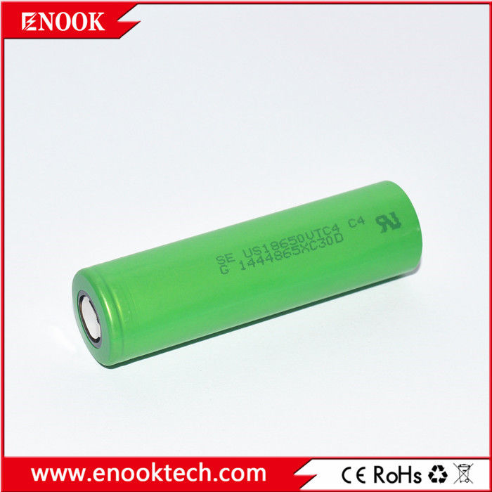 แบตเตอรี่จักรยานอิเล็กทรอนิกส์ 3.6V 18650 US18650VTC4 2100mAh 18650 30A แม็กซ์
