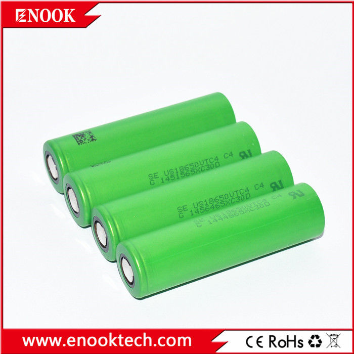 แบตเตอรี่จักรยานอิเล็กทรอนิกส์ 3.6V 18650 US18650VTC4 2100mAh 18650 30A แม็กซ์