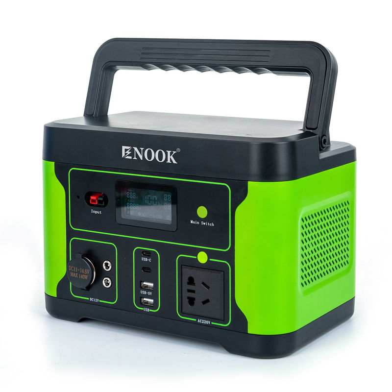 โรงไฟฟ้าที่เก็บพลังงานกลางแจ้ง เครื่องผลิตพลังงานแสงอาทิตย์พกพา 500W สําหรับแคมป์