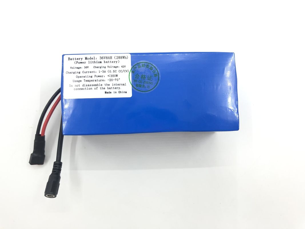 แบตเตอรี่ลิธีਅਮไอออน 36V 8Ah แบบสีฟ้า สําหรับจักรยานไฟฟ้า
