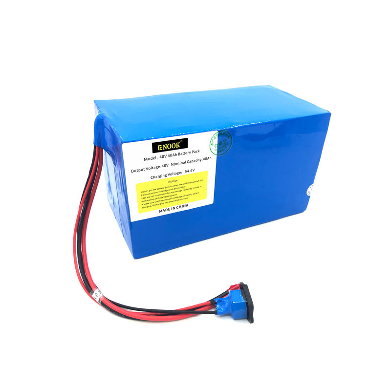สีน้ําเงิน 48V 40ah E Scooter แบตเตอรี่ลิตยูมไอออนที่กําหนดเองสําหรับรถไฟฟ้า