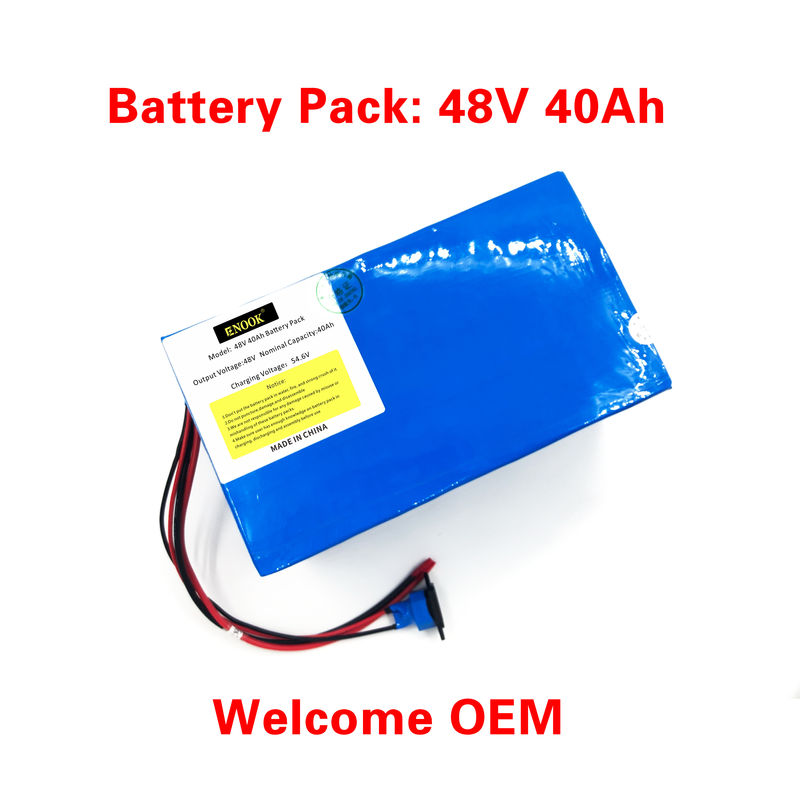 สีน้ําเงิน 48V 40ah E Scooter แบตเตอรี่ลิตยูมไอออนที่กําหนดเองสําหรับรถไฟฟ้า