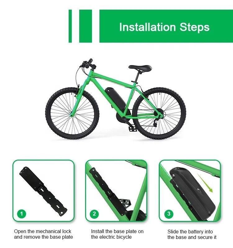 ขายร้อน e bike 36V 48V/15Ah 18Ah 20Ah แบตเตอรี่ ไอนลิเดียม ebike ชุดแปลงกับแบตเตอรี่ 48V hailong