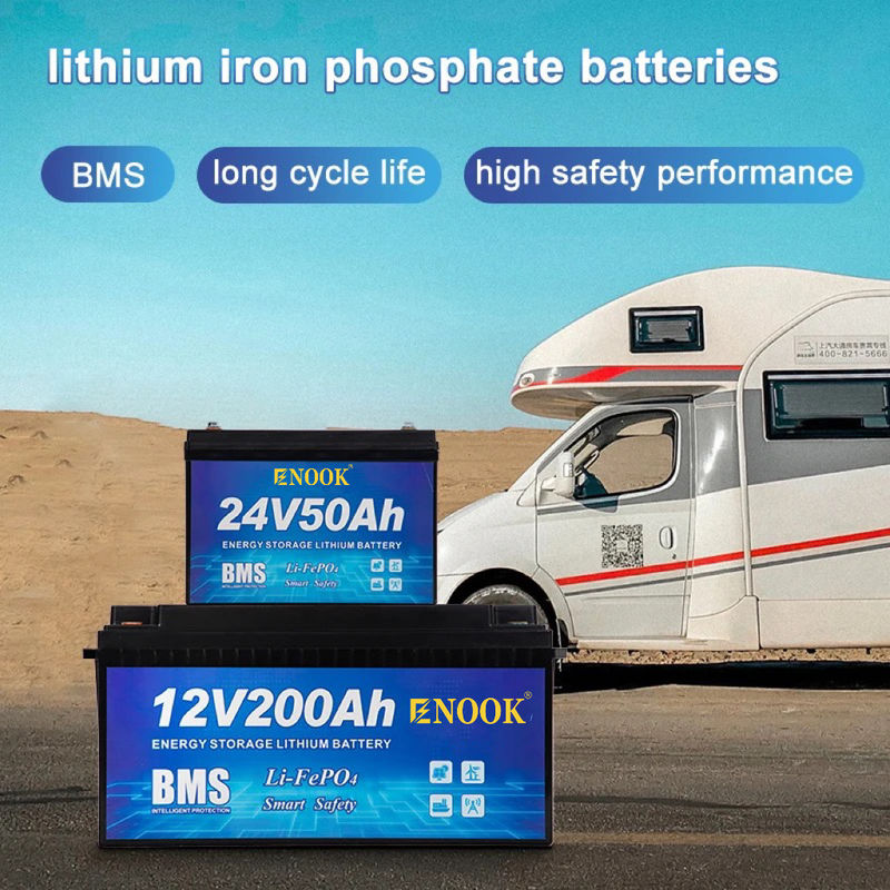 อายุจักรยานลึก 4000 Times 12V 200ah แบตเตอรี่ LiFePO4 สําหรับระบบเก็บแสงอาทิตย์ในบ้านและ RV
