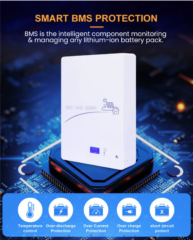 แบตเตอรี่พลังงานแสงอาทิตย์ 5kW 10kW LiFePO4 แบตเตอรี่ไอออนลิตியம் 48V 200ah แบตเตอรี่เก็บพลังงาน