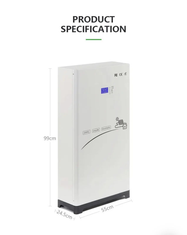 LifePO4 แบตเตอรี่ลิเดียม ระบบเก็บพลังงานแสงอาทิตย์ 51.2V ไฮบริดเกรด IP20 10 ~ 20 Kwh