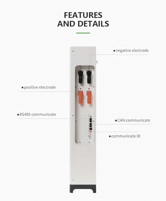 LifePO4 แบตเตอรี่ลิเดียม ระบบเก็บพลังงานแสงอาทิตย์ 51.2V ไฮบริดเกรด IP20 10 ~ 20 Kwh