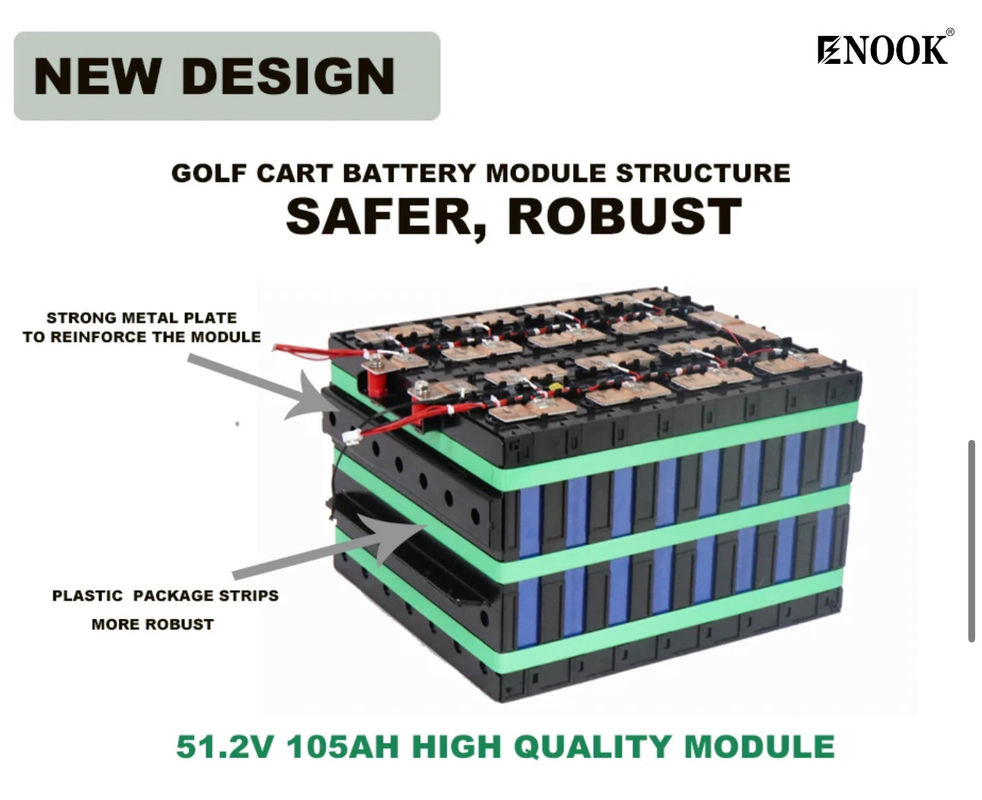 แบตเตอรี่รถกอล์ฟชาร์จใหม่ 12.8v 24v 36v 48v 51.2v 72v 100AH แบตเตอรี่ลิตিয়ামไอออน ไลฟ์โพ 4 พร้อมโปรแกรมสมาร์ทบีเอ็มเอส