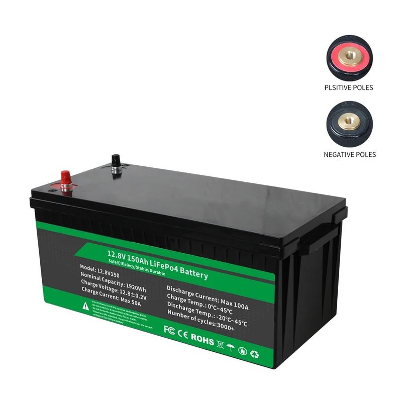 12.8v 100ah 150ah 105ah 200ah แบตเตอรี่ลิตিয়ামไอออน แพ็คด้วยฟังก์ชัน BMS ที่มีความก้าวหน้า