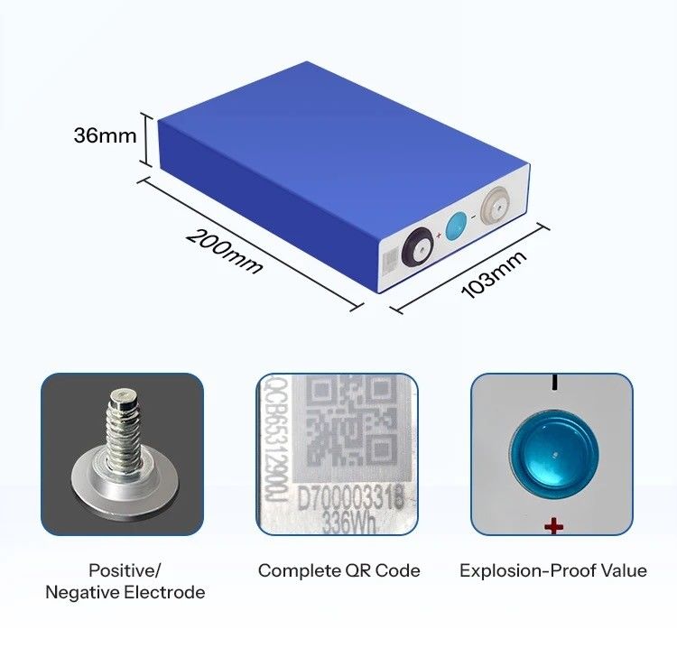 เกรด A 8000 วงจร 3.2V แบตเตอรี่ลิตยัมไอออน 50ah 105ah 120ah 280ah 12v 24v 48v Lifepo4 แบตเตอรี่