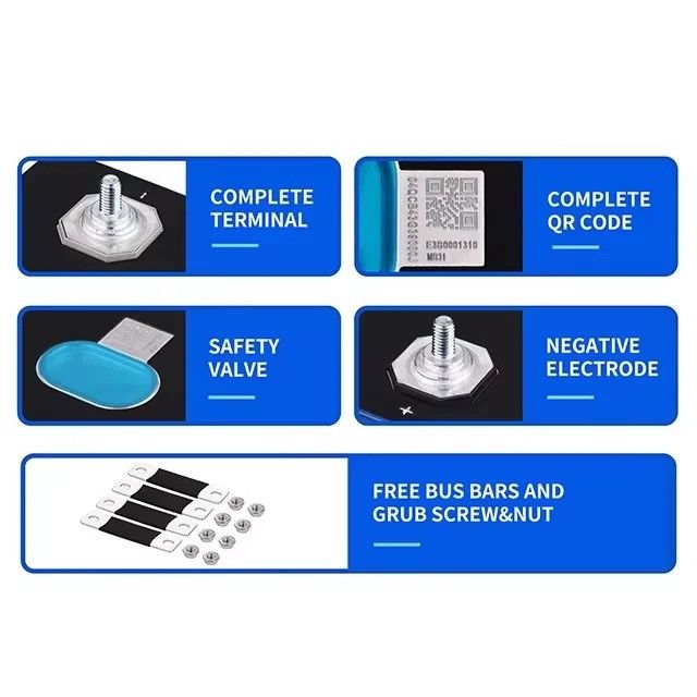 ประเภทแบตเตอรี่ 3.2V 280Ah Lifepo4 แบตเตอรี่เก็บพลังงานสําหรับ DIY 48V 36V 24V แบตเตอรี่แพ็ค
