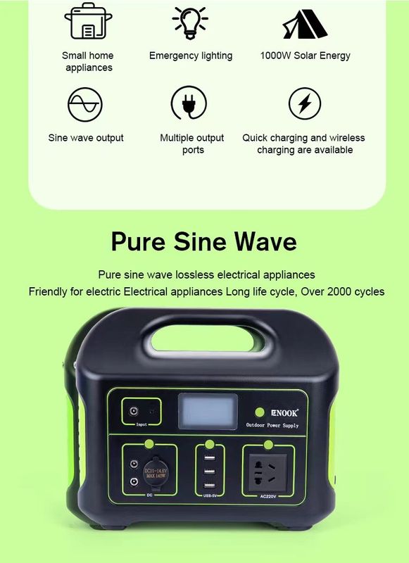 500Wh LiFePo4 แบตเตอรี่ บ้าน เก็บพลังงาน เซลล์ชาร์จ 1000W สถานไฟฟ้าพกพา