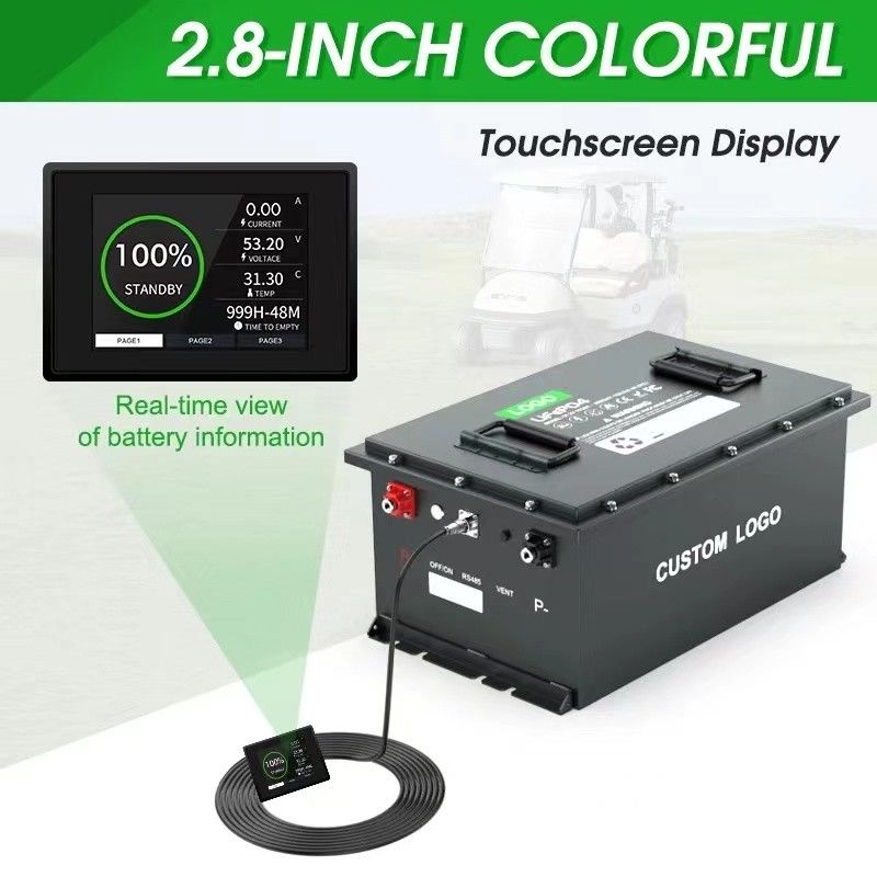 51.2V 105Ah LiFePO4 แบตเตอรี่รถกอล์ฟ ระยะยาว EV LifePo4 แบตเตอรี่ 48V 100Ah 200Ah