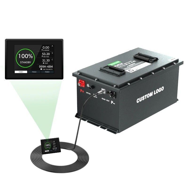 IP67 แบตเตอรี่เหล็กฟอสฟาตลิธีม คาร์ตกอล์ฟ Lifepo4 แบตเตอรี่ไอออนลิธีม แพ็ค 51.2v วงจรลึก